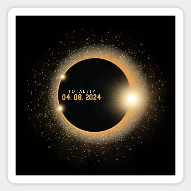 Total Solar Eclipse Totality April 8, 2024 Great American Eclipse Sticker by Imou designs